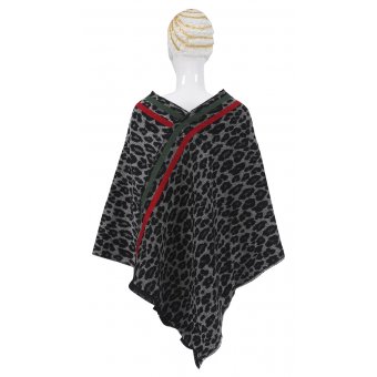 Poncho luipaard print