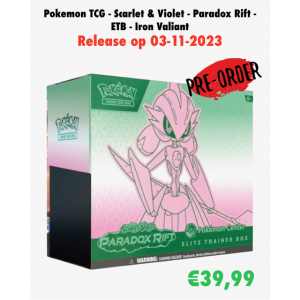 Pokemon - Scarlet & Violet Paradox Rift Elite Trainer Box (Iron Valiant)